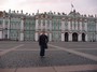 Betsy in front of the Hermitage